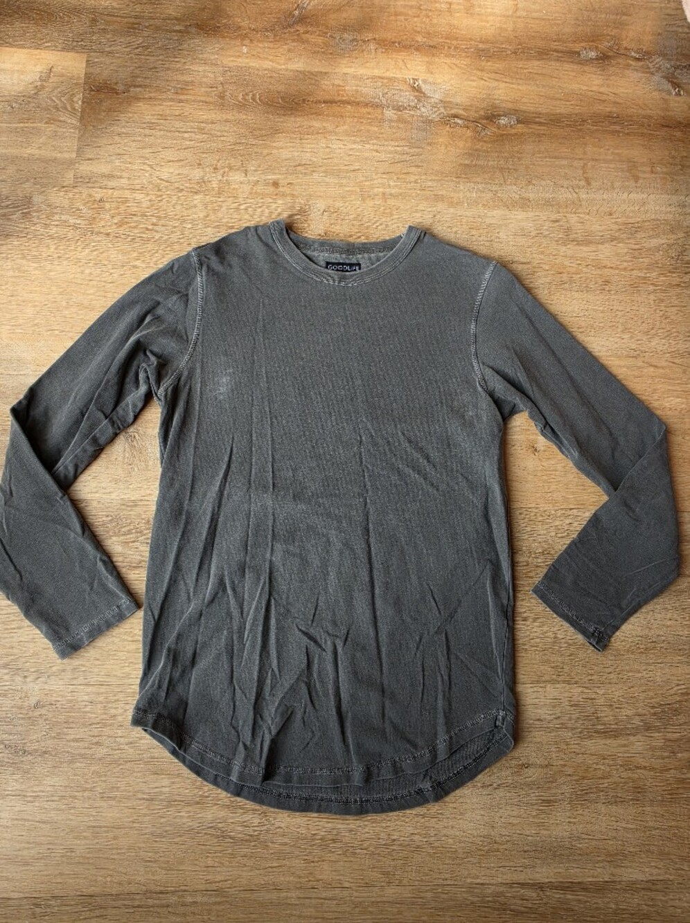 Goodlife Thermal Long Sleeve Scallop Crew T-Shirt Size M